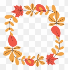 Transparent Png Svg Vector File - Moldura Folhas
