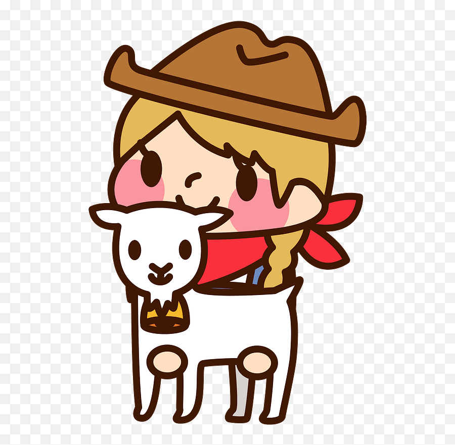 Cowgirl With Goat Clipart - Cowgirl Crying Png,Cowgirl Png