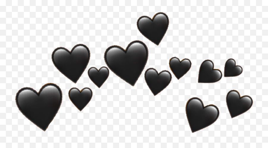 Download Black Heart Emoji Png - Love Emoji Png,White Heart Png