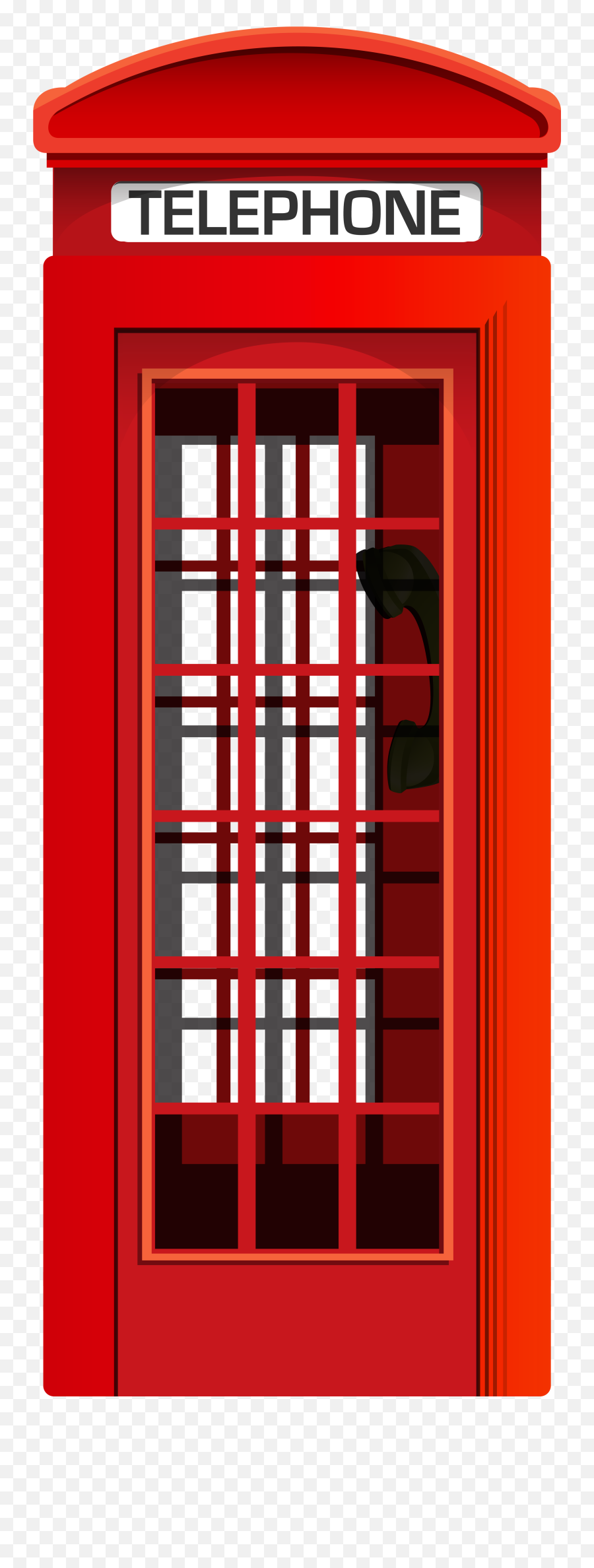 Telephone Clipart Red - Telephone Booth Clipart Png,Red Rectangle Png