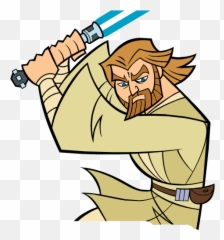 Obi Wan Kenobi Clipart Portal 836270 - Png Images Obi Wan Clone Wars Cartoon,Obi Wan Png