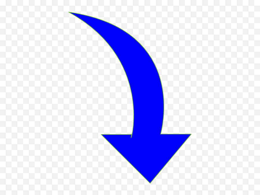 Blue Curved Arrow Png Image - Blue Curved Arrow Vector,Curved Arrows Png