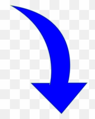 Blue Curved Arrow Png Image - Vector