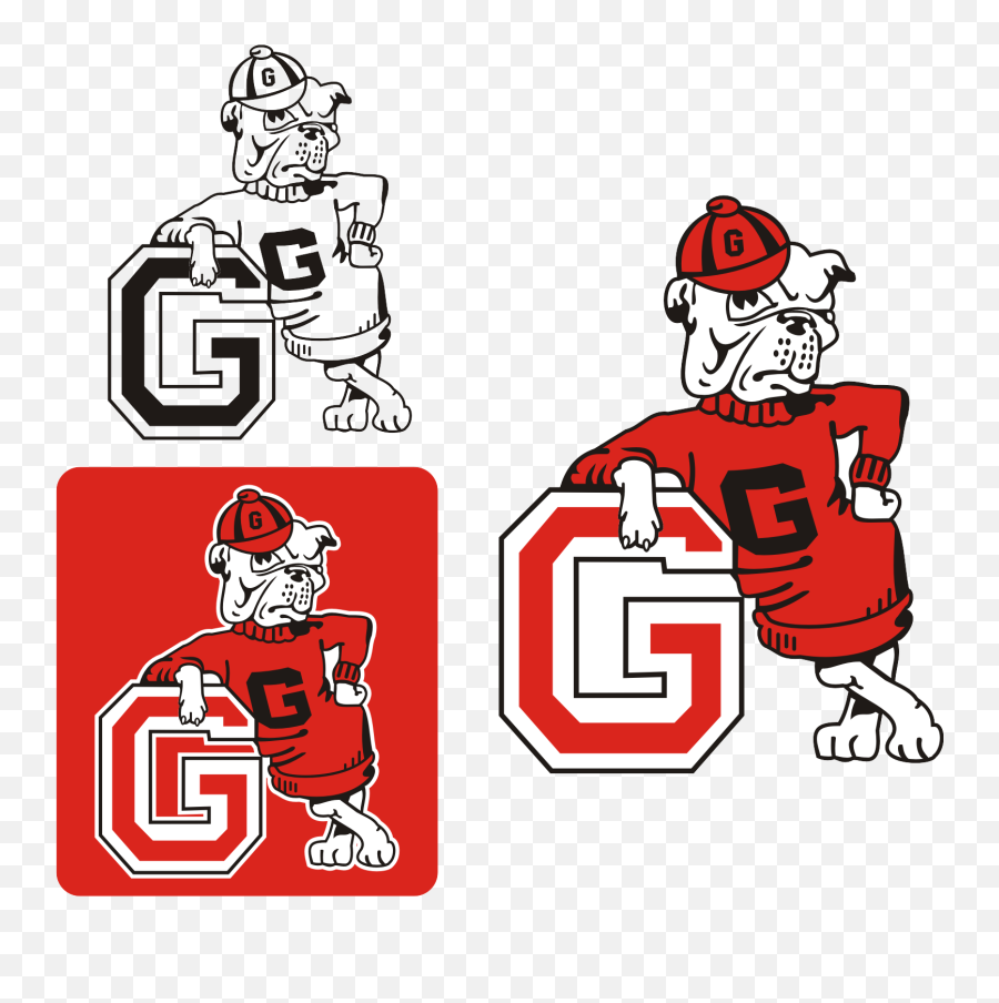 Georgia Bulldogs Retro Logo Png Image - Georgia Bulldog Logo Old,Uga Logo Png