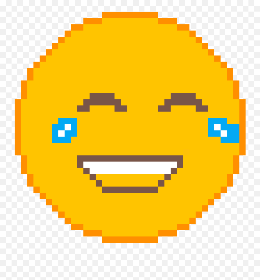 Pixilart - Cryinglaughing Emoji By Bobthekiller Pixel Art Deadpool Minecraft Png,Laugh Cry Emoji Png