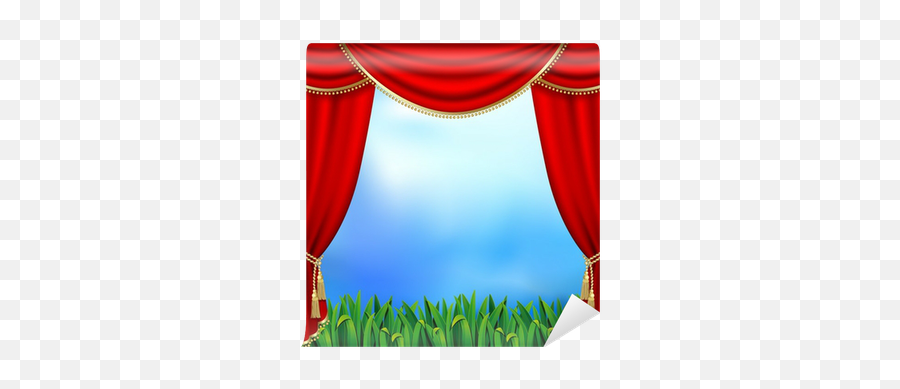 Theater Curtains Wall Mural Pixers - Curtain Style Png,Theater Curtains Png