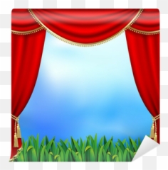 Theater Curtains Wall Mural Pixers - Style png