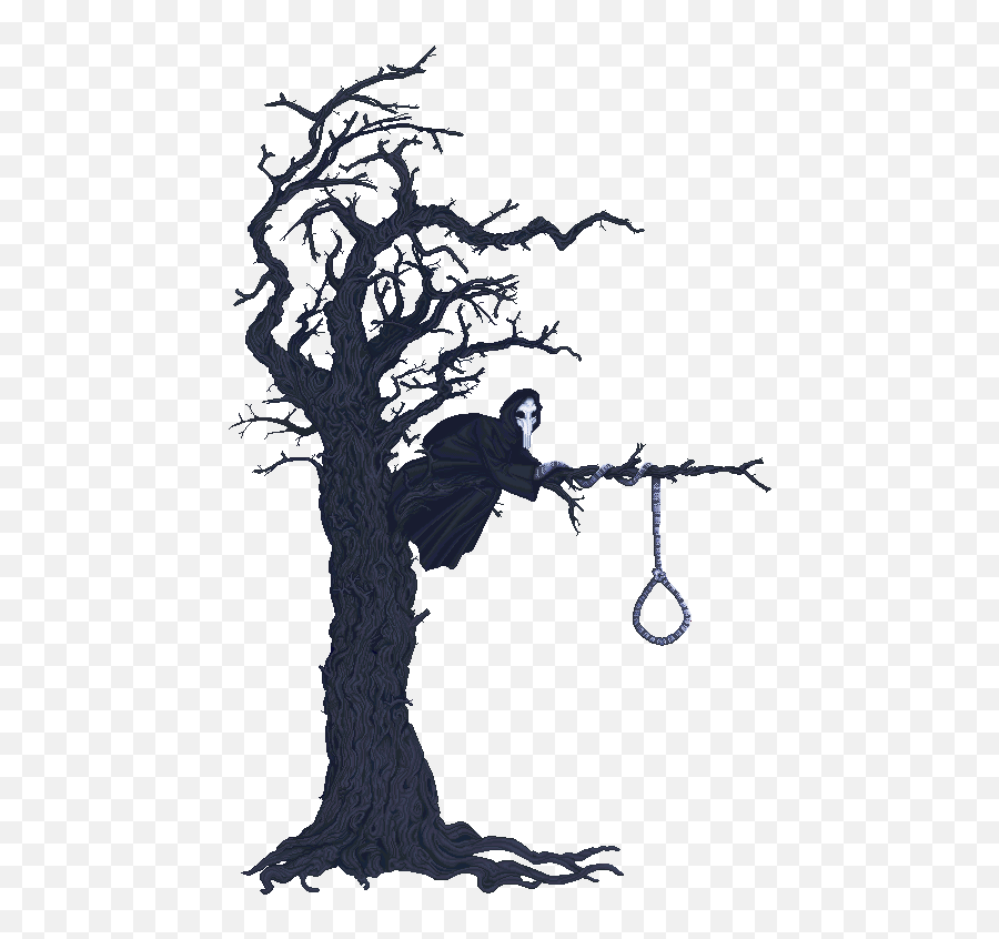 The Hanging Tree Pixeljoint - Spooky Tree Pixel Art Png,Noose Transparent