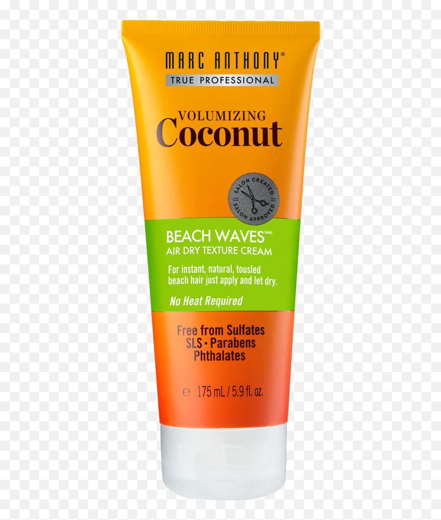 Volumizing Coconut Beach Waves Air Dry Texture Cream - Marc Marc Anthony Beach Waves Png,Beach Waves Png