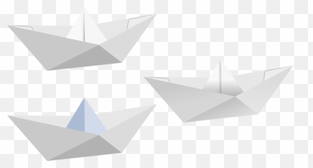 Paper Boat Vector Png Transparent - Fold
