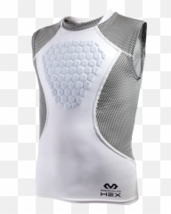 Mcdavid Md7610 Hex Sternum Shirt Adult L Whtgrey - Sleeveless png