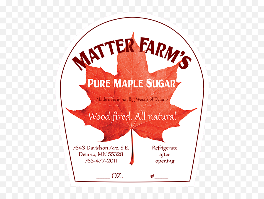 Minnesota Maple Syrup Label Gallery Labels - Language Png,Red Maple Leaf Icon
