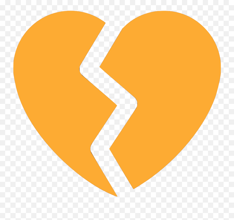 Orangeheartbreak - Discord Emoji Broken Heart Emote Png,Heartbreak Icon