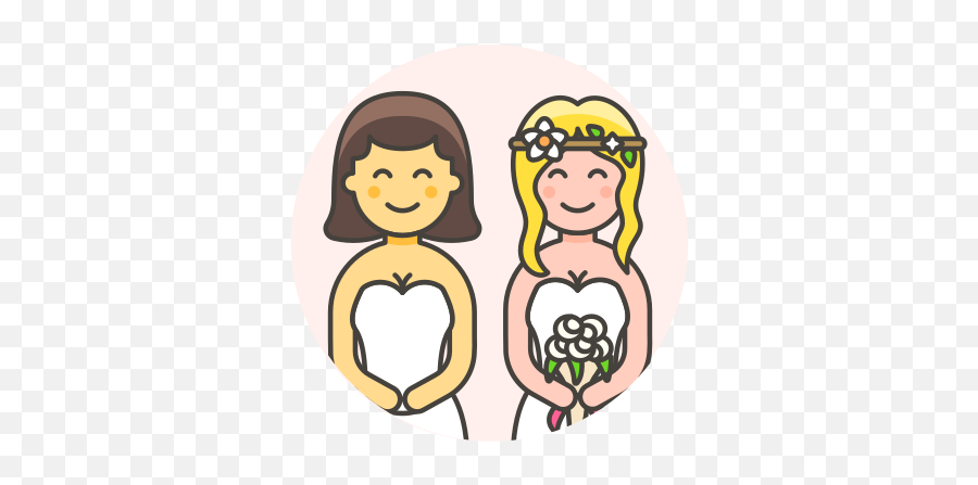 Gowns Lesbian Wedding Icon - Free Download On Iconfinder Png De Boda Lesbi,Wedding Icon Free