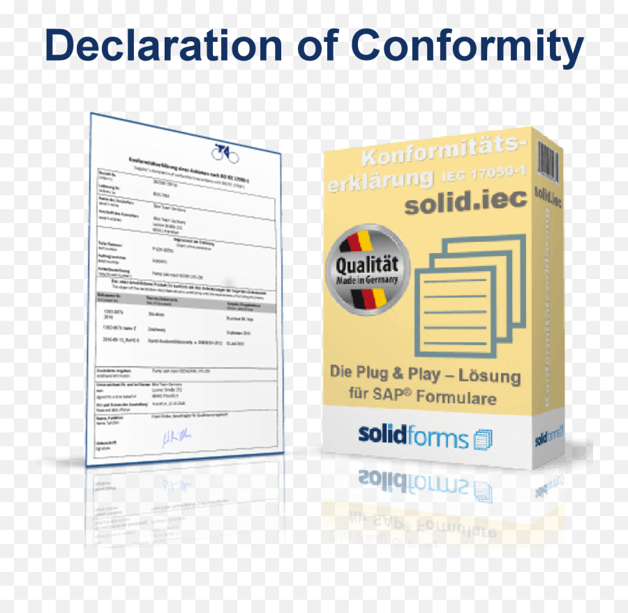 Sap Form Declaration Of Conformity According To Iso Iec 17050 - 1 Based On Sap Interactive Forms By Adobe Purchase Order Png,Lieferschein Icon