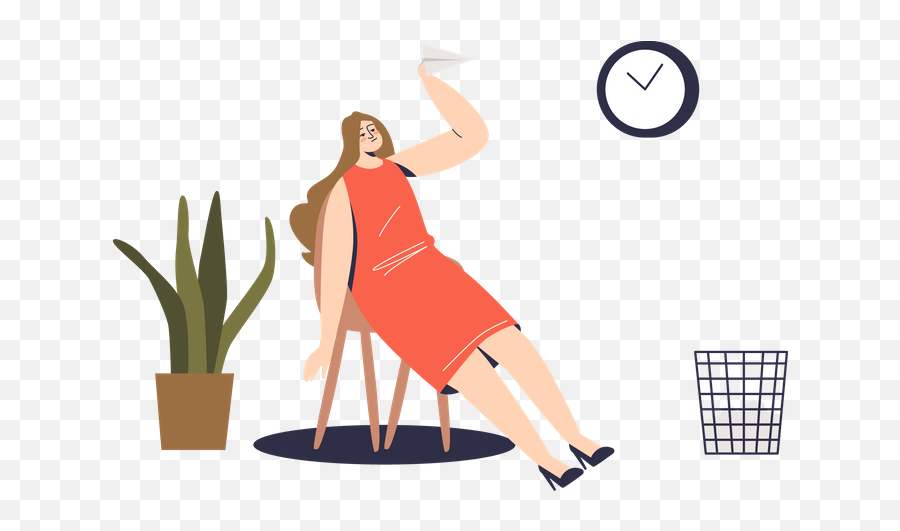 Best Premium Tired Female Employee Illustration Download In For Women Png Bluemia - Icon Pack
