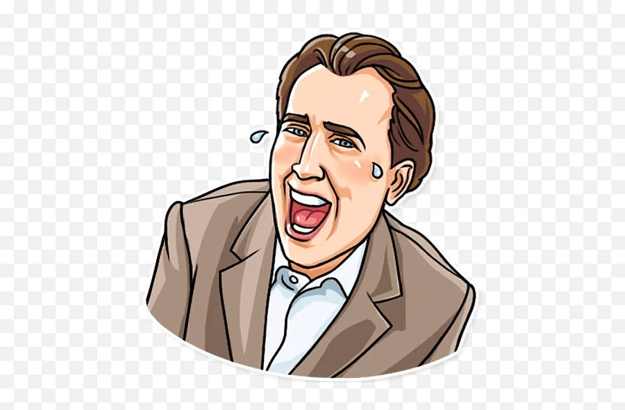 Nicolas Cageu201d Stickers Set For Telegram - Nicolas Cage Stickers Telegram Png,Nicolas Cage Png