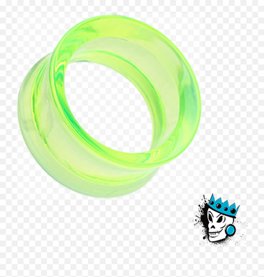 Semi Transparent Neon Acrylic Double Flare Tunnels 8 Gauge - 1 Inch Kings Body Jewelry Png,Flare Transparent