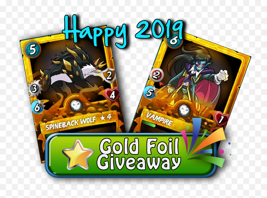 Double Gold Foil Giveaway Spineback Wolf U0026 Vampire - Graphic Design Png,Giveaway Png