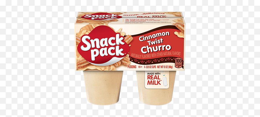 Cinnamon Twist Churro Pudding Snack Pack - Convenience Food Png,Churro Png