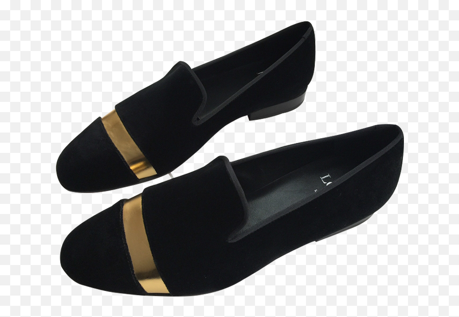 Black Velvet And Gold Toe Cap Divider - Shoe Png,Gold Divider Png