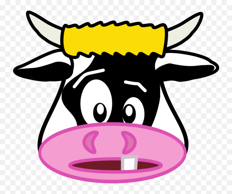 Clipart Cow Face - Gambar Kepala Sapi Animasi Png,Cow Face Png
