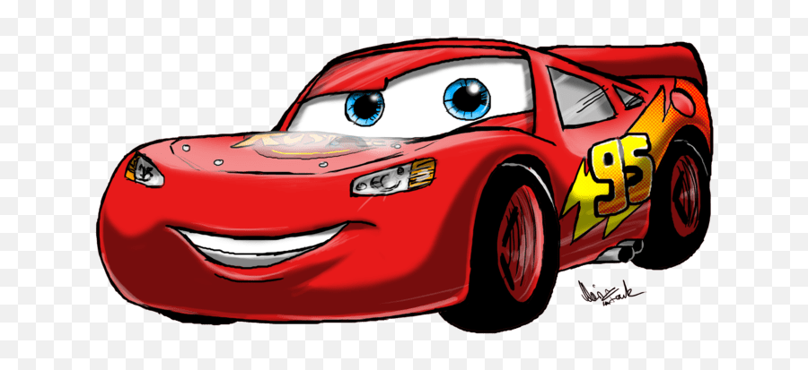 Lightning Clipart Cartoon - Mcqueen Car Cartoon Png Rayo Mcqueen Cars Dibujo,Lightning Mcqueen Png
