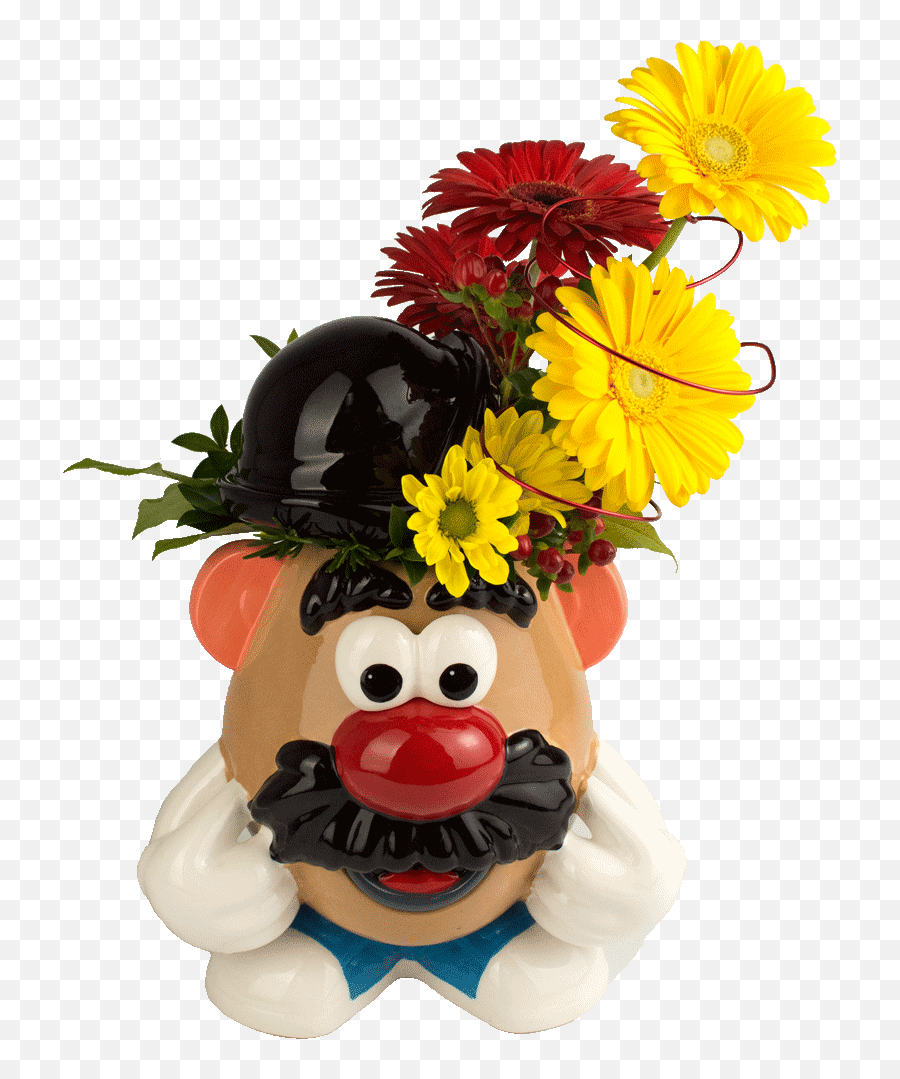 Mr Potato Head Cookie Jar Bouquet - Mr Potato Head With A Flower Png,Cookie Jar Png