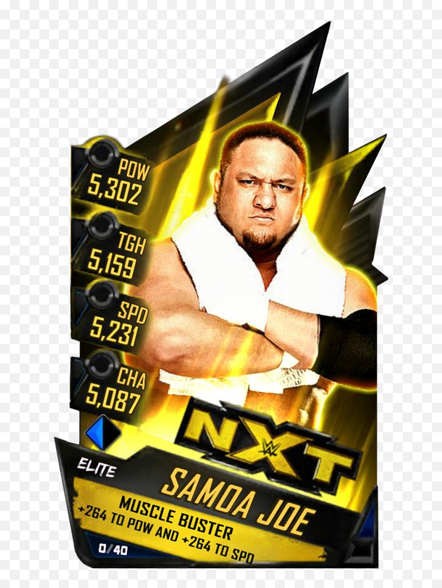 Download Supercard Samoajoe S3 Elite - Wwe Someo Joe Super Card Png,Samoa Joe Png