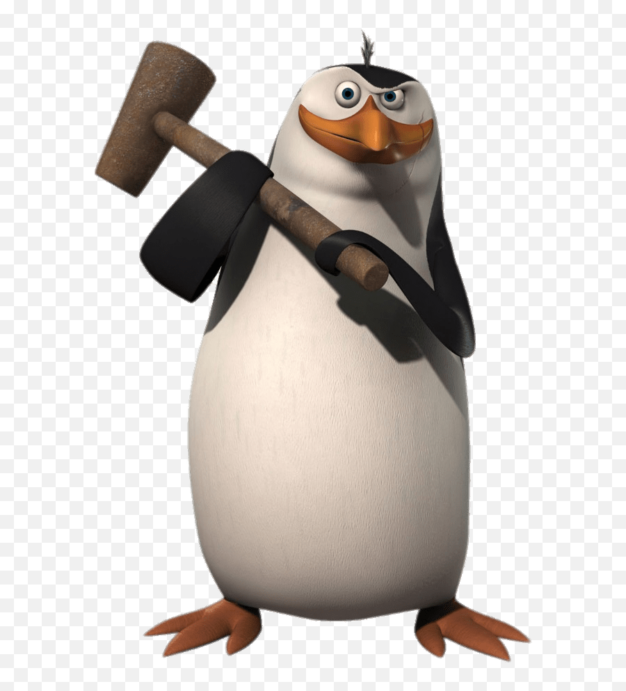 Penguin With Hammer Transparent Png - Rico Penguins Of Madagascar,Penguin Transparent Background