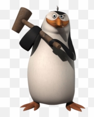 Penguin With Hammer Transparent Png - Rico Penguins Of Madagascar