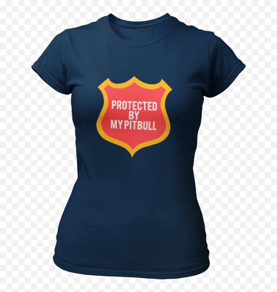 Protected By My Pitbull - Navy Active Shirt Png,Pitbull Png