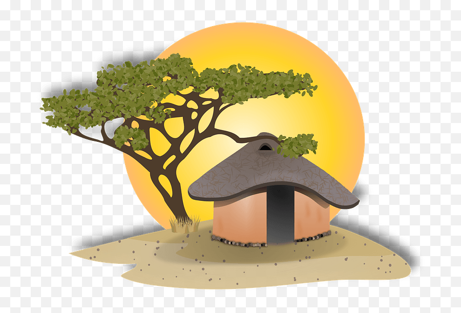 African Hut Clipart - African Home Clip Art Png,African Tree Png