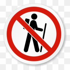 No Thoroughfare Label - Access For Pedestrians png