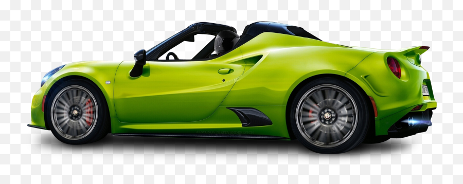 Alfa Romeo 4c Lime Car Png Image For Free Download - Png Green Car,Car Png Transparent