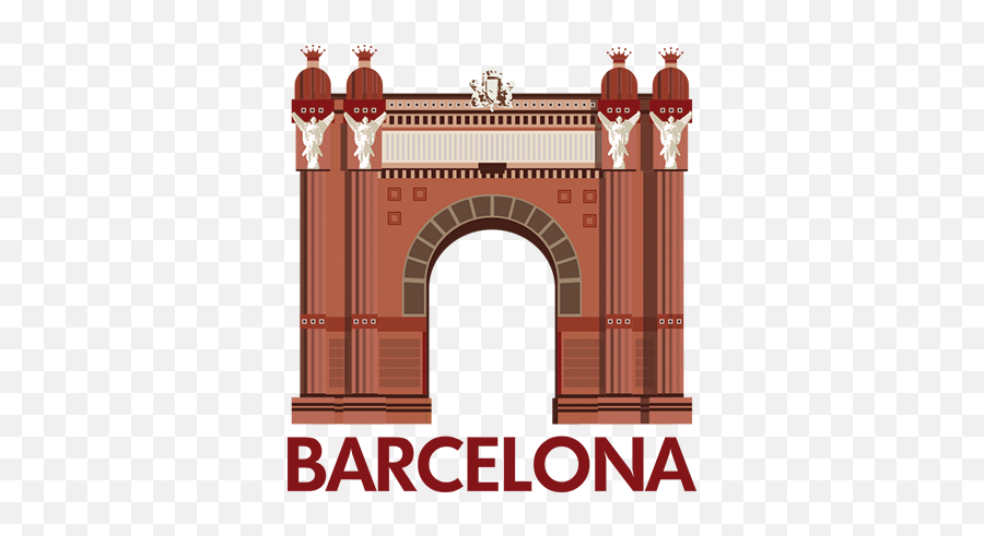 Download Hd Arc De Triomf Wall Sticker - Arco Del Triunfo Barcelona Dibujo Png,Arc Png
