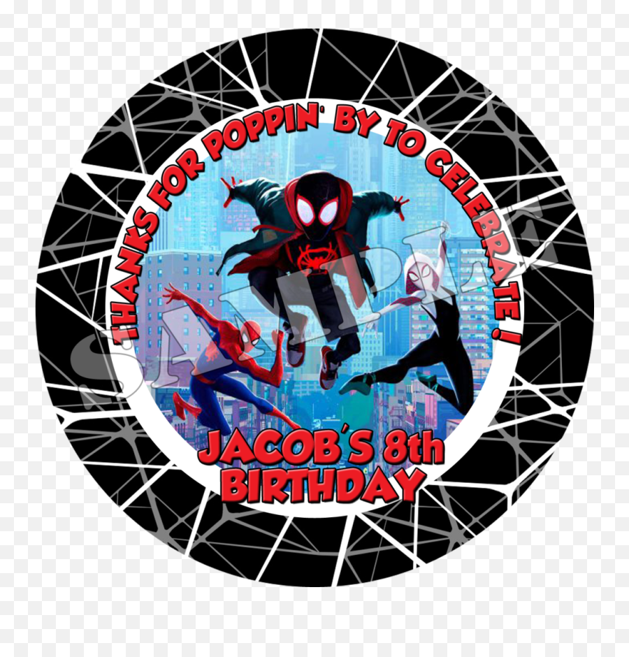 Spider Verse - Popcorn Party Favor Bags Pixel Art Spider Man Png,Miles Morales Spiderman Logo
