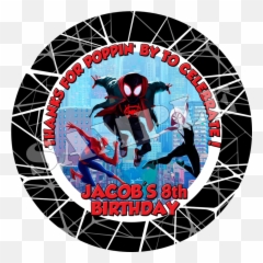 Spider Verse - Popcorn Party Favor Bags Pixel Art Man png