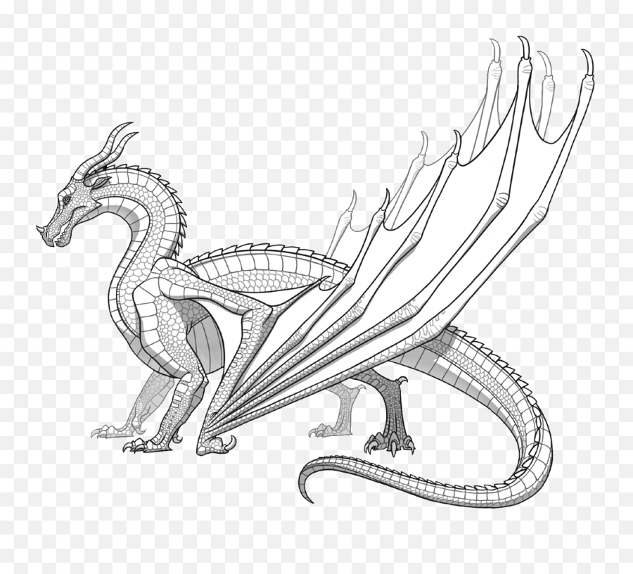 Realisticn Coloring Pages Skywings In Page Wings Of Fire - Realistic Dragon Coloring Pages Png,Wings Of Fire Logo