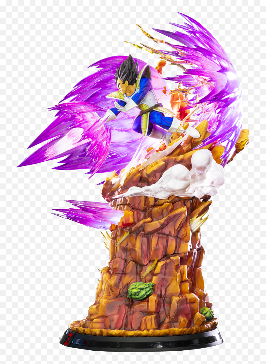 Goku Kaio - Ken Vs Vegeta Galick Gun Hqs By Tsume Tsume Art Goku Vegeta Tsume Png,Goku And Vegeta Png