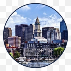 Boston Ma - Skyline With Custom House Tower TShirt png