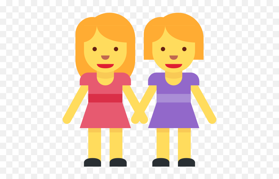 Two Women Holding Hands Emoji Meaning - Sticker Whatsapp Amigas Png,Facebook Woman Icon