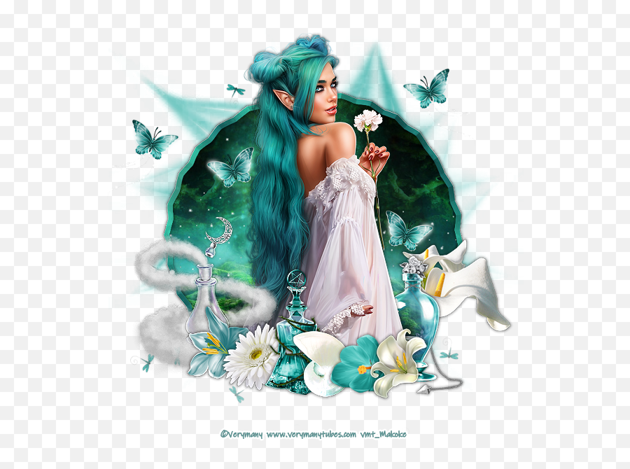 Azure Elf - Fairy Png,Happy Birthday Victorian Girl Icon