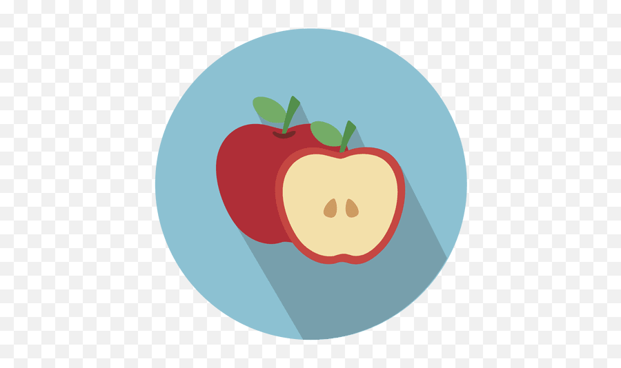 Apple Circle Icon With Drop Shadow - Transparent Png U0026 Svg Apple In A Circle,Apple Logo Vector