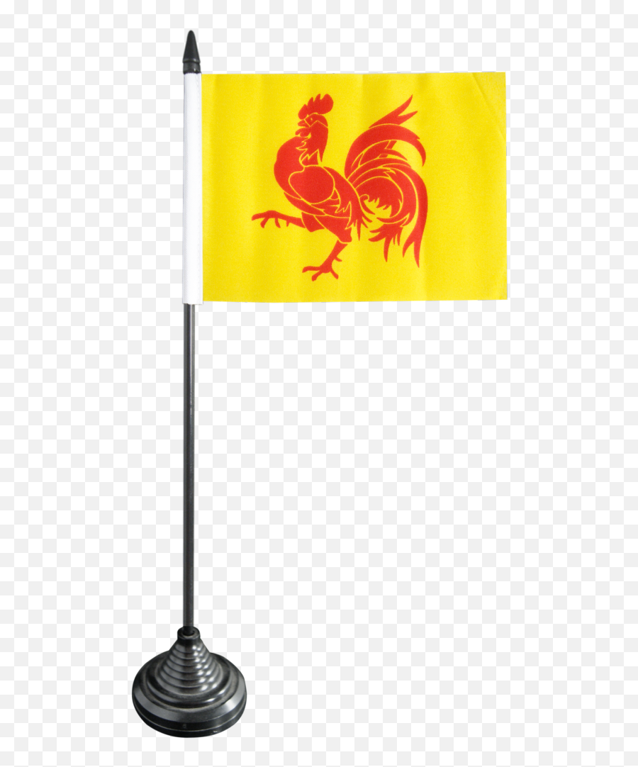 Belgium Wallonia Table Flag - Coq Wallon Full Size Png Rooster,Belgium Flag Png