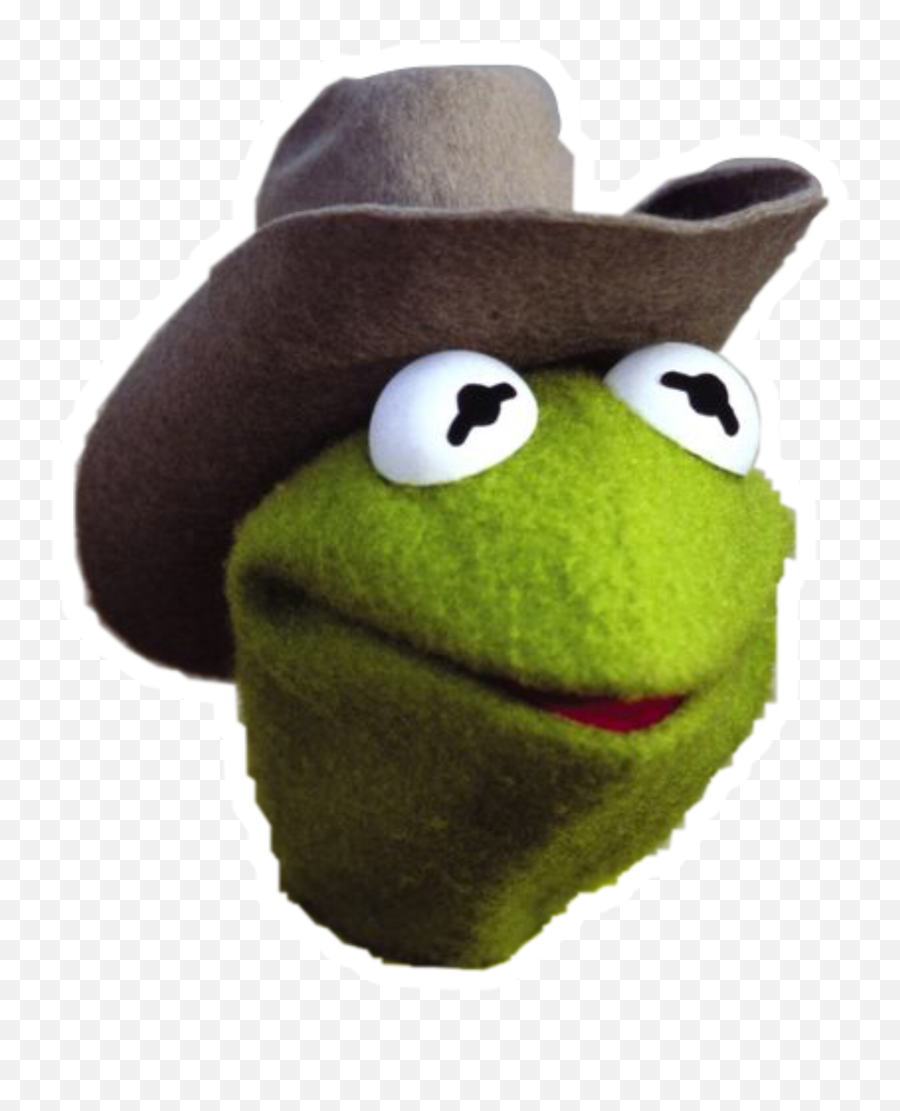 Cowboy Kermit Meme Lol Sticker Overlay Overlays - Kermit The Frog Cowboy Png,Kermit The Frog Png