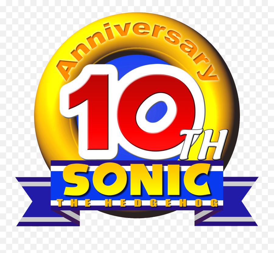 Sonic 10th Anniversary - Logos Sonic Scanf Png,Sonic The Hedgehog Logo