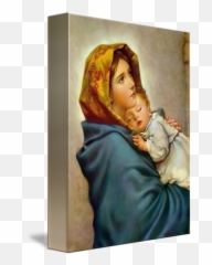 Child Virgin Mary Catholic Painting - png