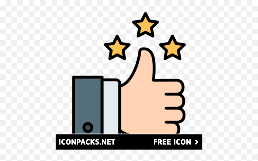 Free Thumbs Up Rating Stars Icon Symbol Png Svg Download - Thumbs Up Stars Icon,Starss Icon