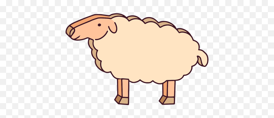 Cardboard Sheep Color Stroke Transparent Png U0026 Svg Vector - Animal Figure,Lamb Icon